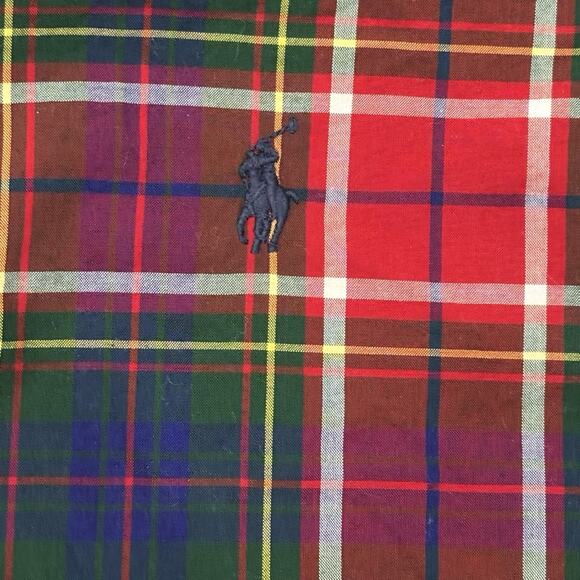 Polo Ralph Lauren Big Boys Size XL (18-20) Red Plaid Button Shirt Cotton Pony - Picture 6 of 7